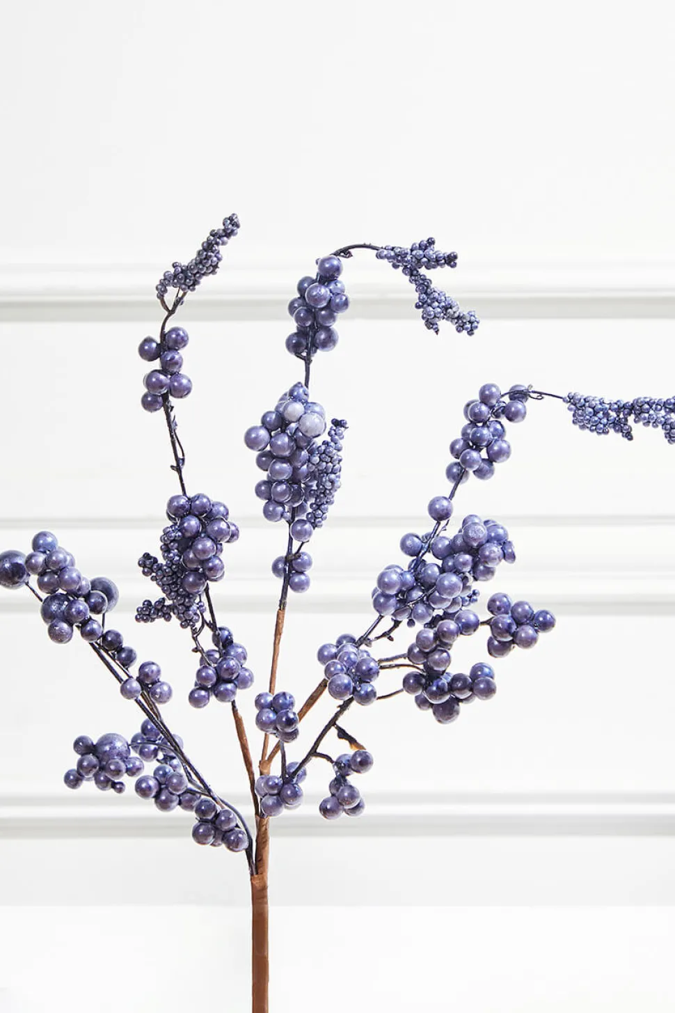 18” Metallic Dew Berry Spray - Navy