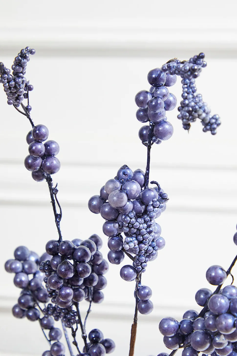 18” Metallic Dew Berry Spray - Navy