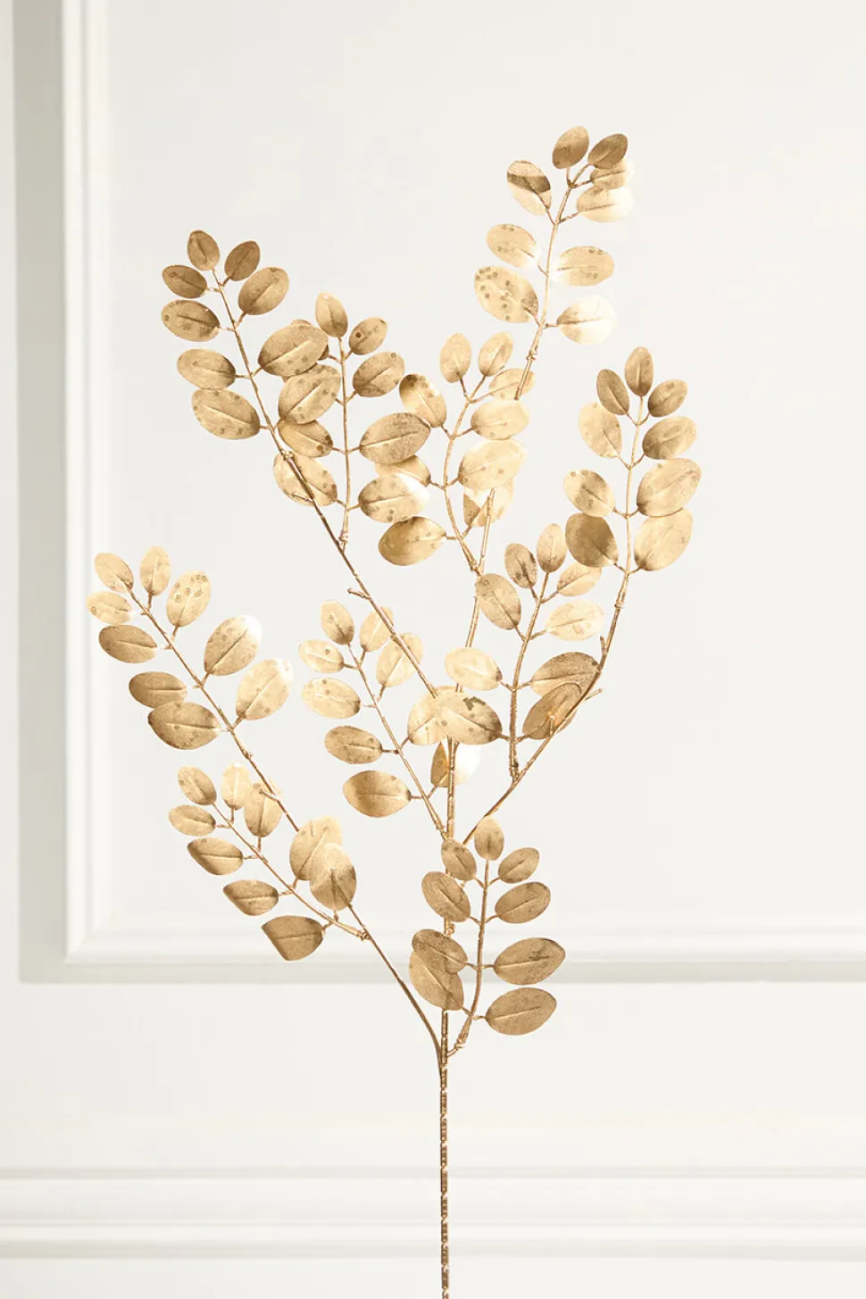 36" Metallic Leaves Spray