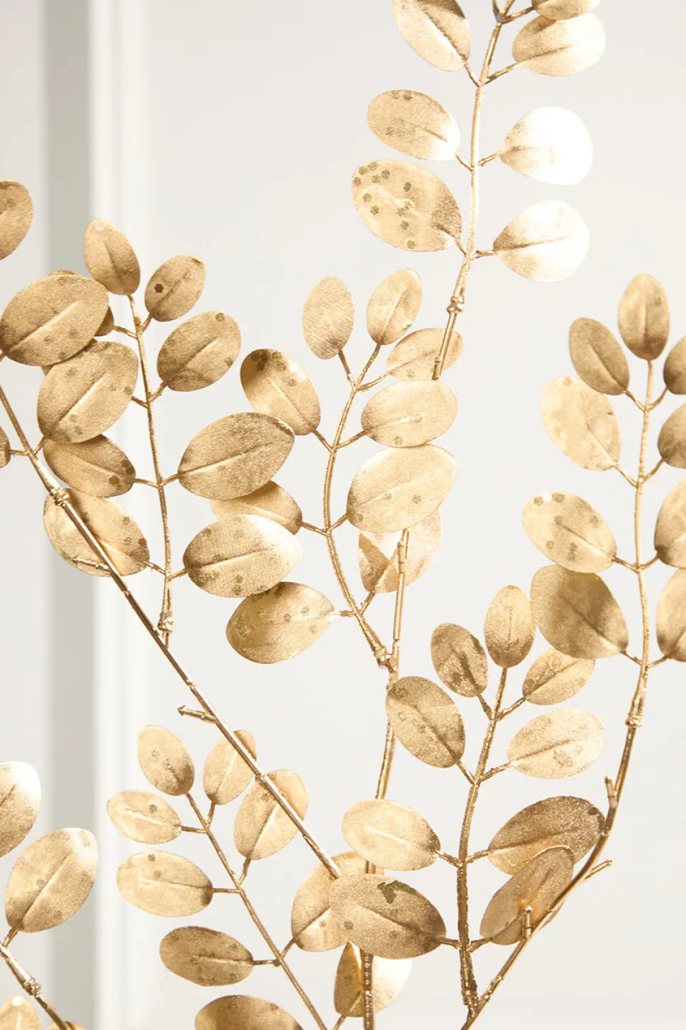 36" Metallic Leaves Spray