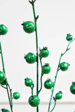 30” Metallic Mini Pomegranate Spray - Emerald
