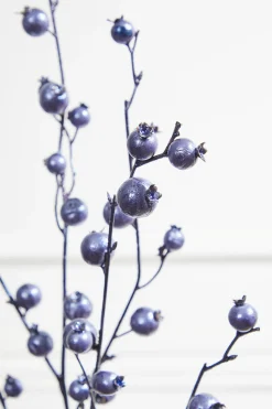 30” Metallic Navy Mini Pomegranate Christmas Spray