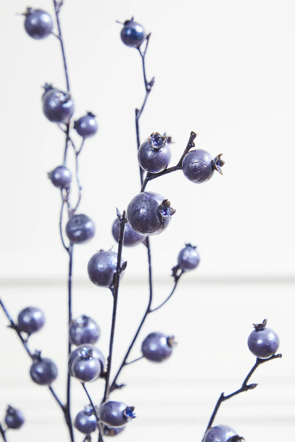 30” Metallic Navy Mini Pomegranate Christmas Spray