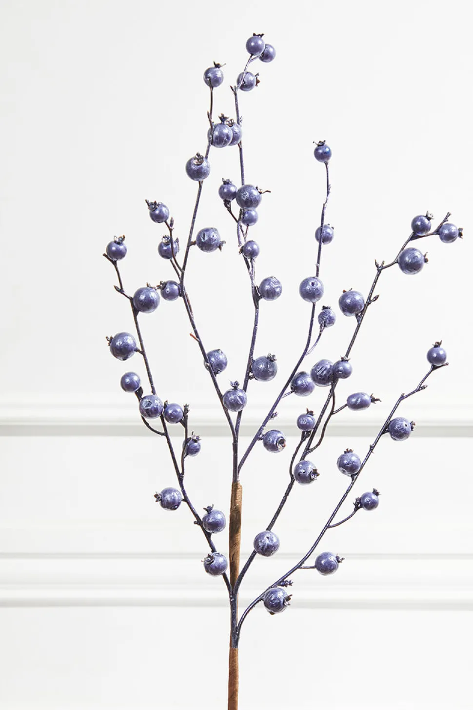 30” Metallic Navy Mini Pomegranate Christmas Spray