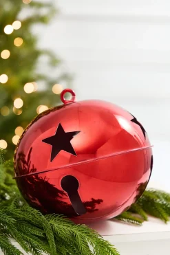 8" Metallic Red Bell Ornament