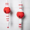 20" Metal Peppermint Holiday Finial Ornament - Small