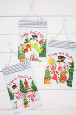 11.6” Metal Snowman Wall Sign
