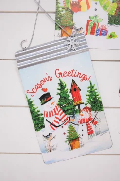 11.6” Metal Snowman Wall Sign