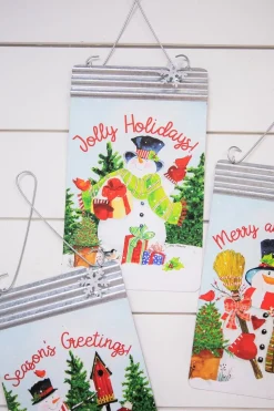 11.6” Metal Snowman Wall Sign