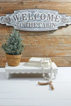 36” Metal Welcome To The Cabin Wall Sign