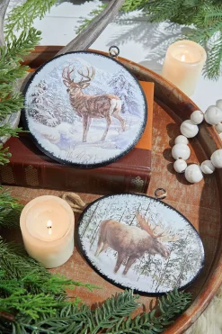 6.5” Metal Woodland Animals Ornament
