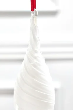 10.25" Milky Way Swirl Glass Finial Drop Ornament