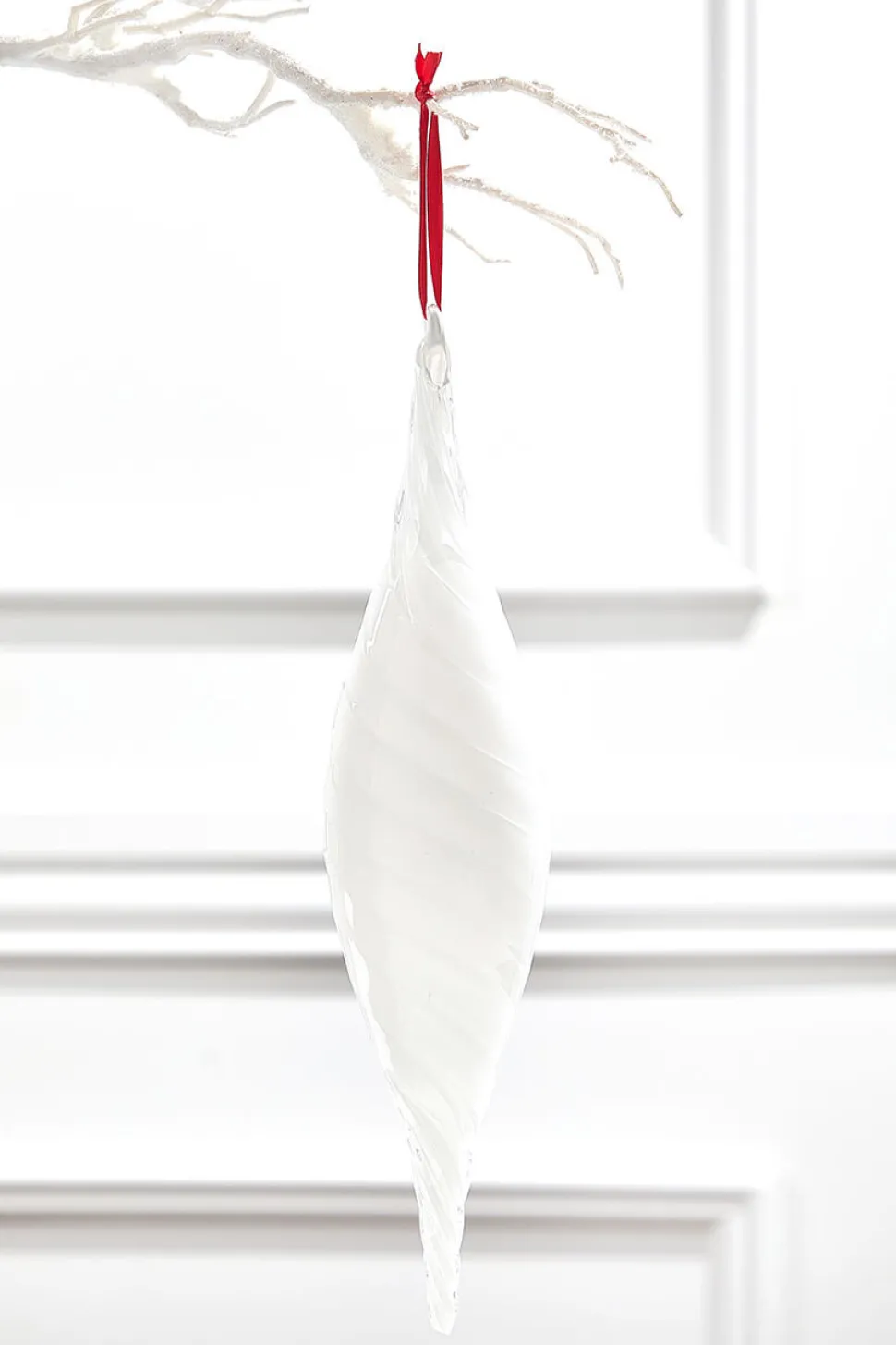 12.5" Milky Way Swirl Glass Finial Drop Ornament