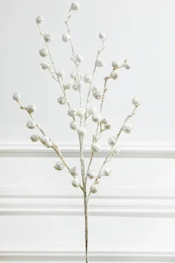 30” Mini Pomegranate Glitter Spray - White