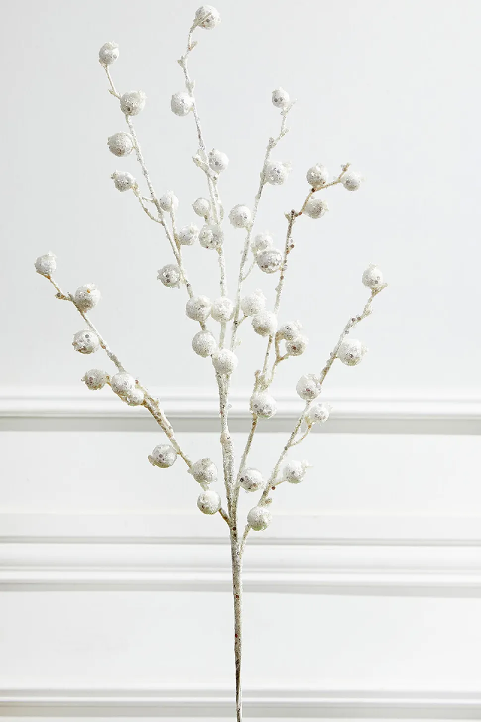 30” Mini Pomegranate Glitter Spray - White