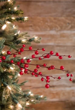 30” Mini Red Pomegranate Christmas Spray