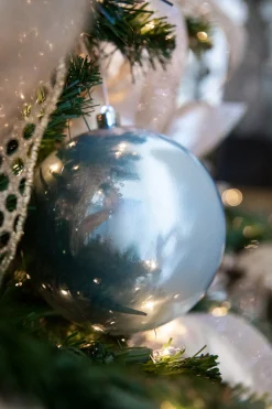 5.5" Misty Blue Shatterproof Ornament
