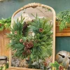 26” Mixed Greens with Pinecones Swag Wreath