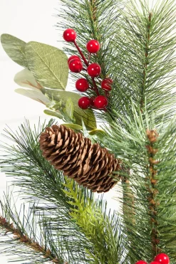 29” Mixed Pine Berry Pinecone Spray