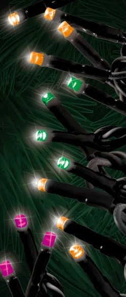 3mm Twinkle Halloween 100 LED Micro Light Set