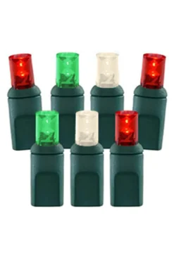 5mm Warm White/Red/Green - 70L 4" Spacing