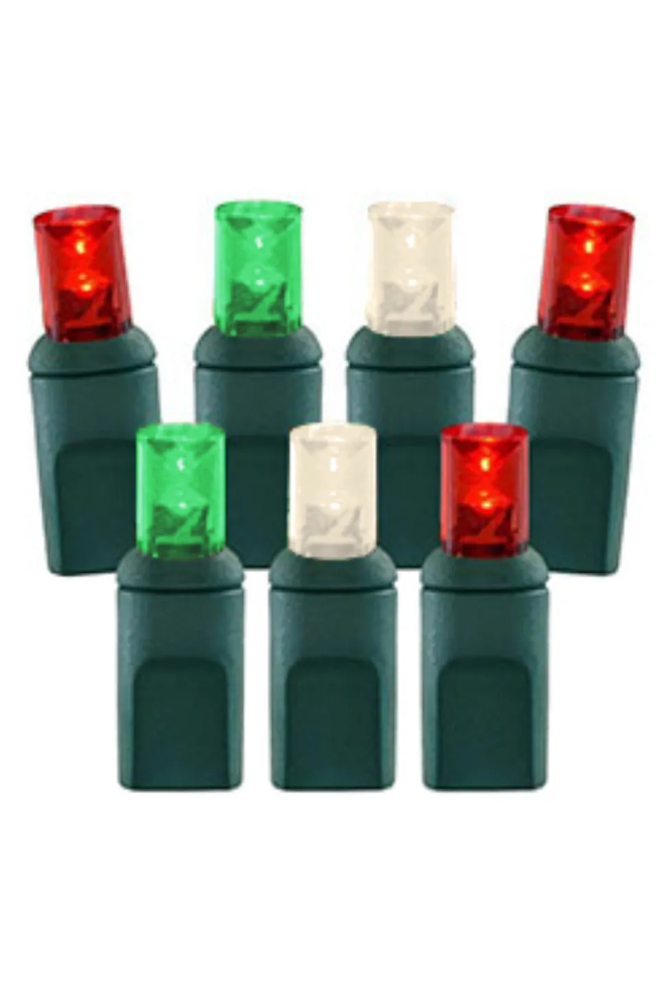 5mm Warm White/Red/Green - 70L 4" Spacing