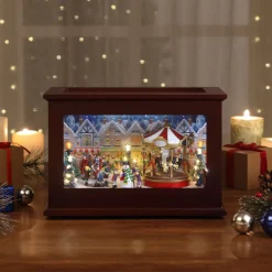 13" Mr. Christmas Animated Heirloom Christmas Music Box