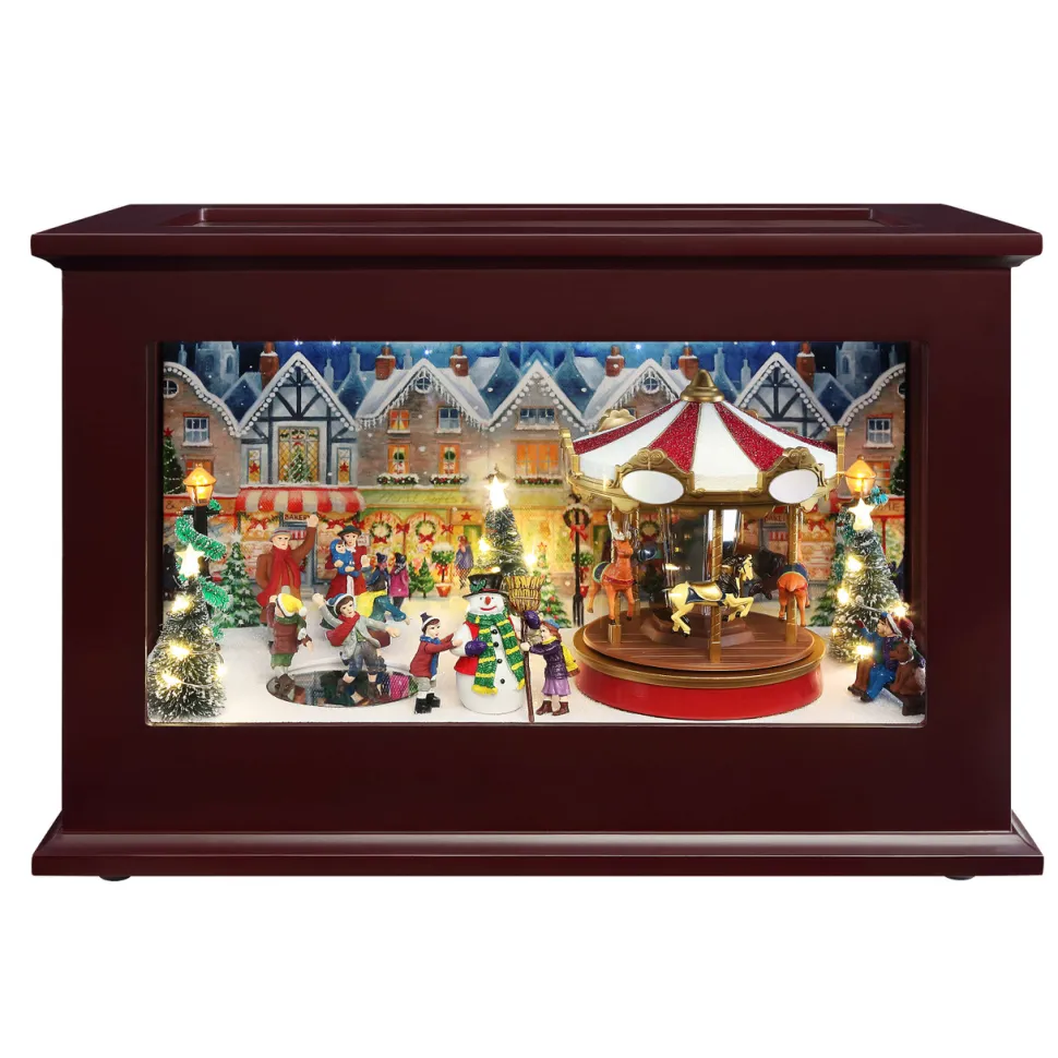 13" Mr. Christmas Animated Heirloom Christmas Music Box