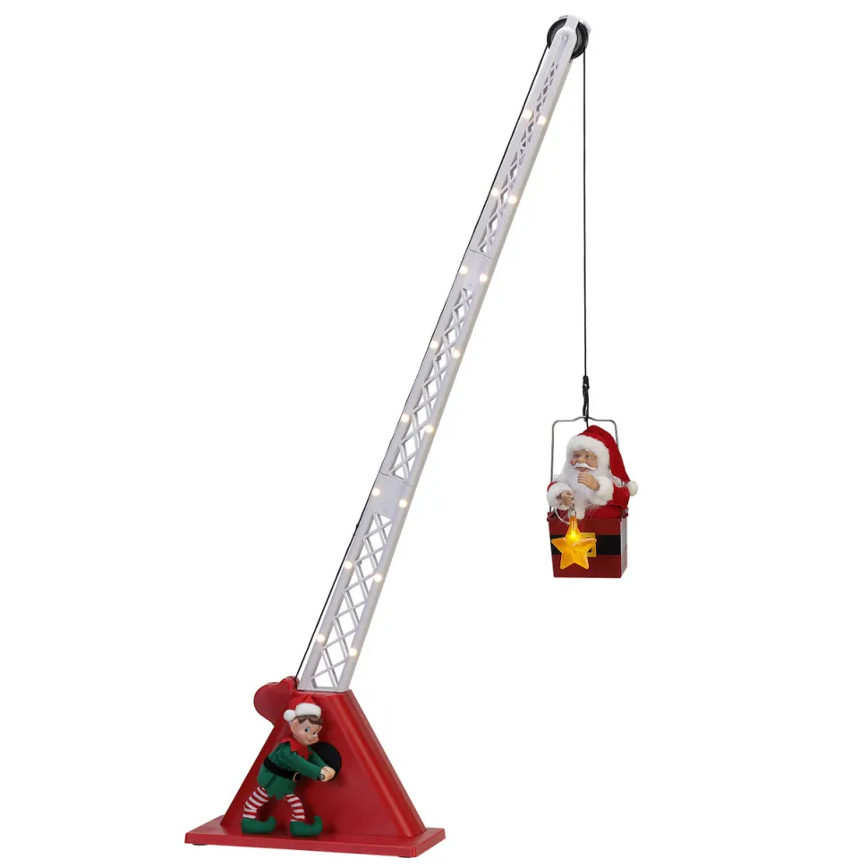 43" Mr. Christmas Animated Santa's Crane