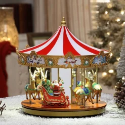 12" Mr. Christmas Animated Very Merry Carousel