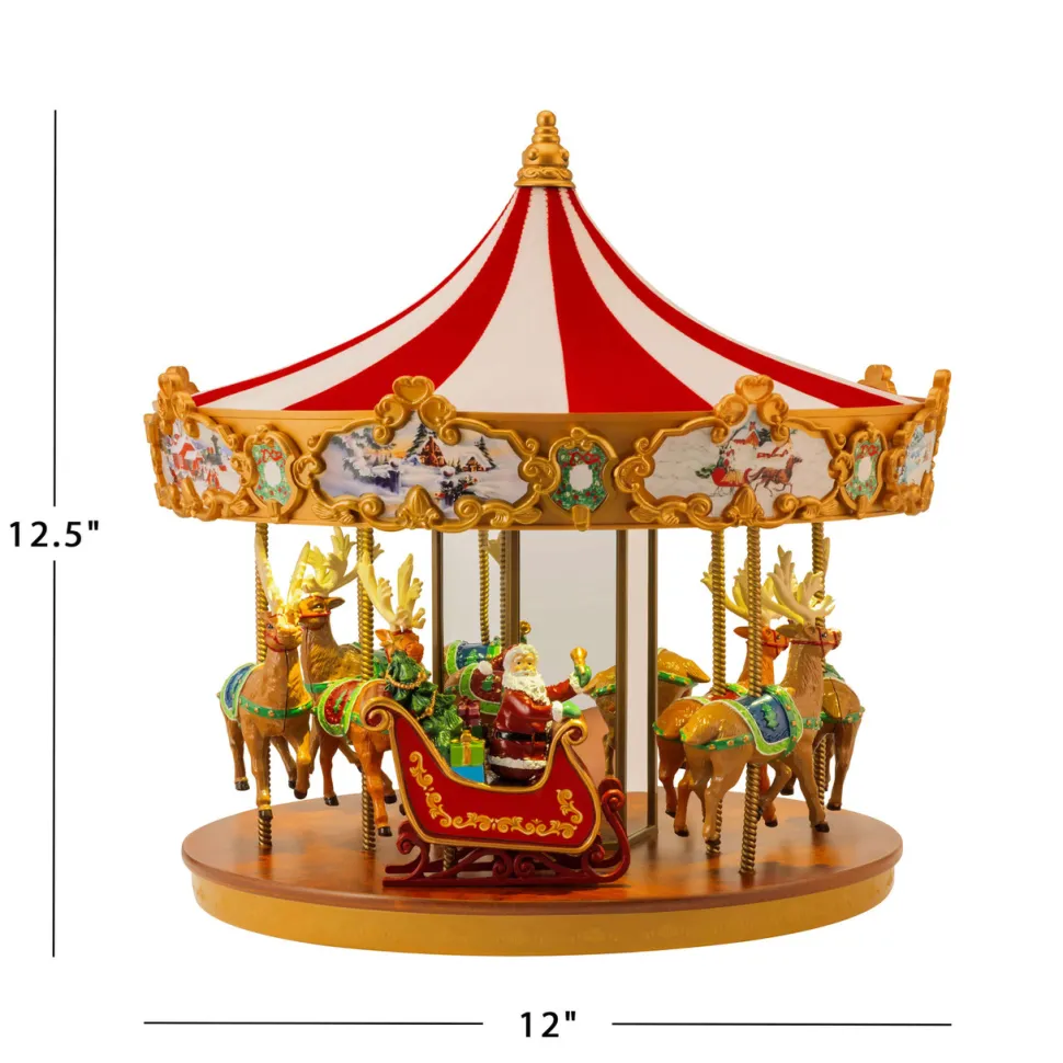 12" Mr. Christmas Animated Very Merry Carousel