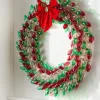 30" Mr. Christmas C9 Bulb Wreath - Red, Green & Clear