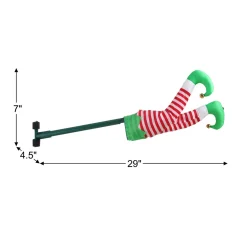 16" Mr. Christmas Elf Kickers - Green Boots