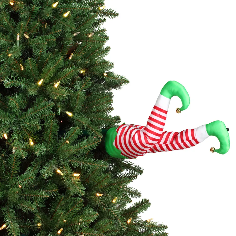 16" Mr. Christmas Elf Kickers - Green Boots