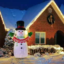 Mr. Christmas 10' Outdoor Lit Inflatable - Merry Snowman