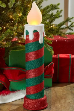 24" Mr. Christmas Retro Blow Mold Candle - Red/Green
