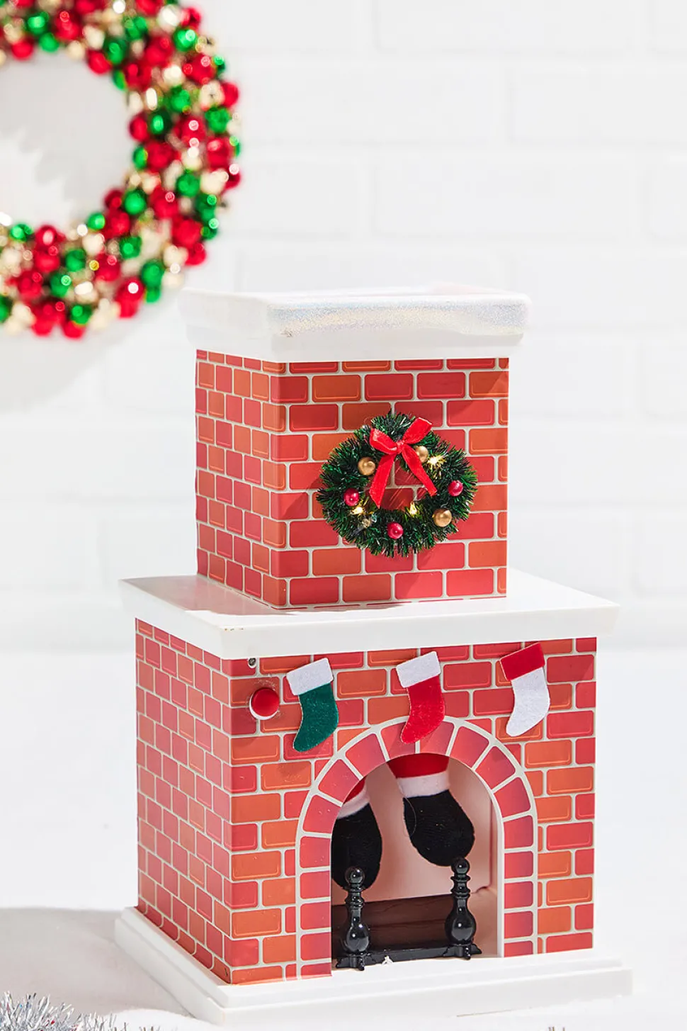 16" Mr. Christmas Santa in Chimney