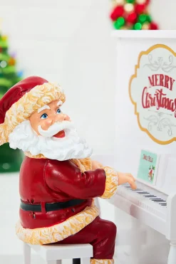 10" Mr. Christmas Sing Along Santa W/ 12 Song Sheets