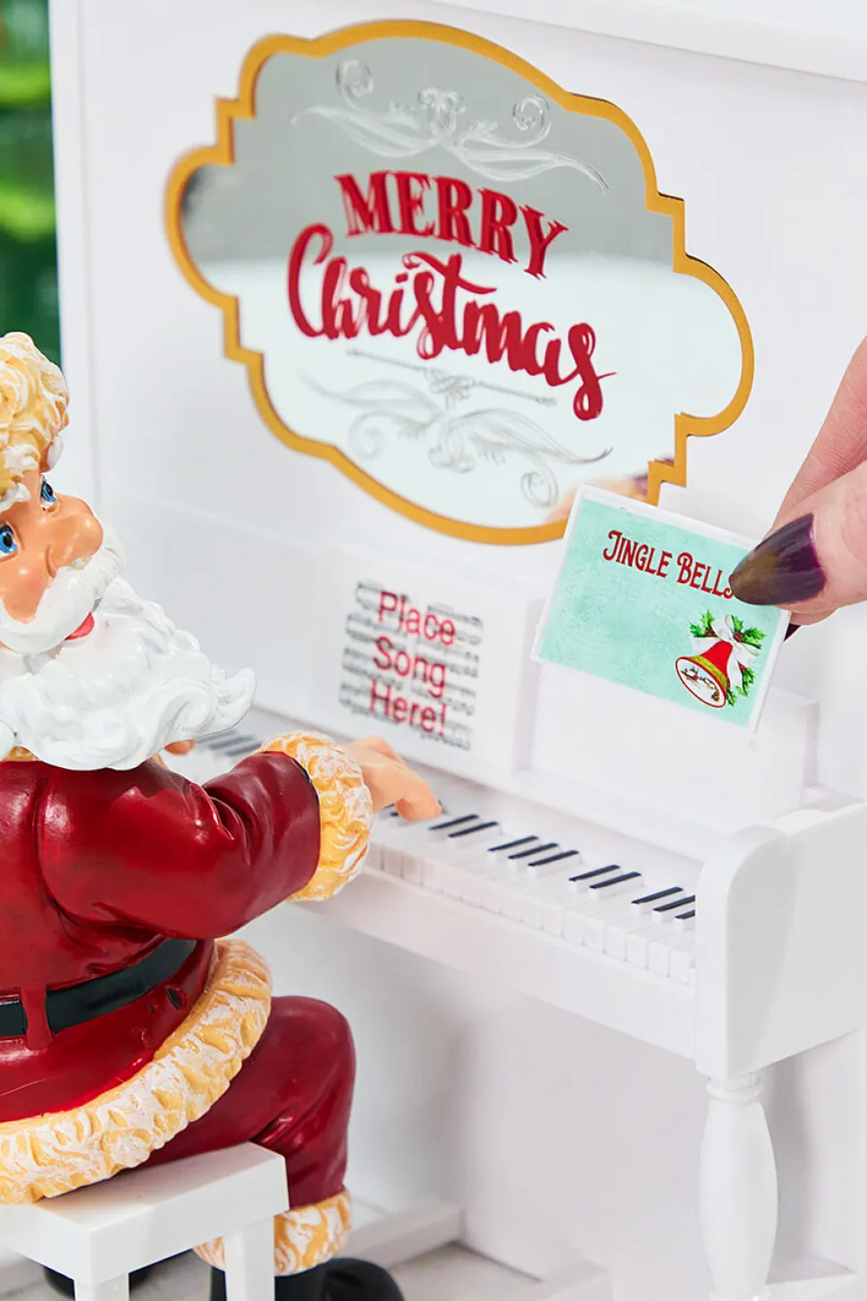 10" Mr. Christmas Sing Along Santa W/ 12 Song Sheets