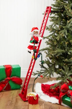 40" Mr. Christmas Super Climbing Santa - African American
