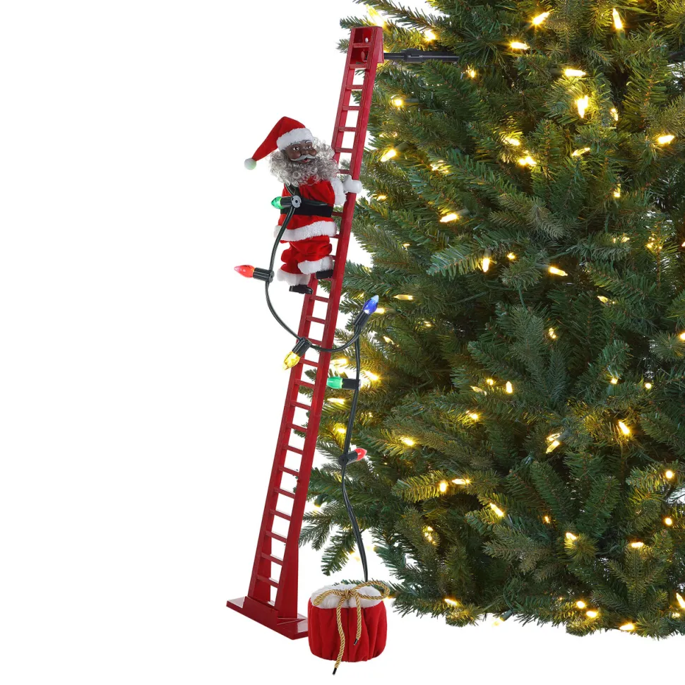 40" Mr. Christmas Super Climbing Santa - African American