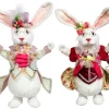 15" Mr & Mrs Fluffy Chubby Rabbit, Set of 2 - Mark Roberts
