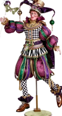 60" Mr. Patri Gras Jester - Mark Roberts