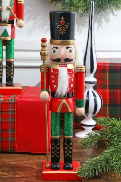 14” Multi-Colored Glitter Nutcracker