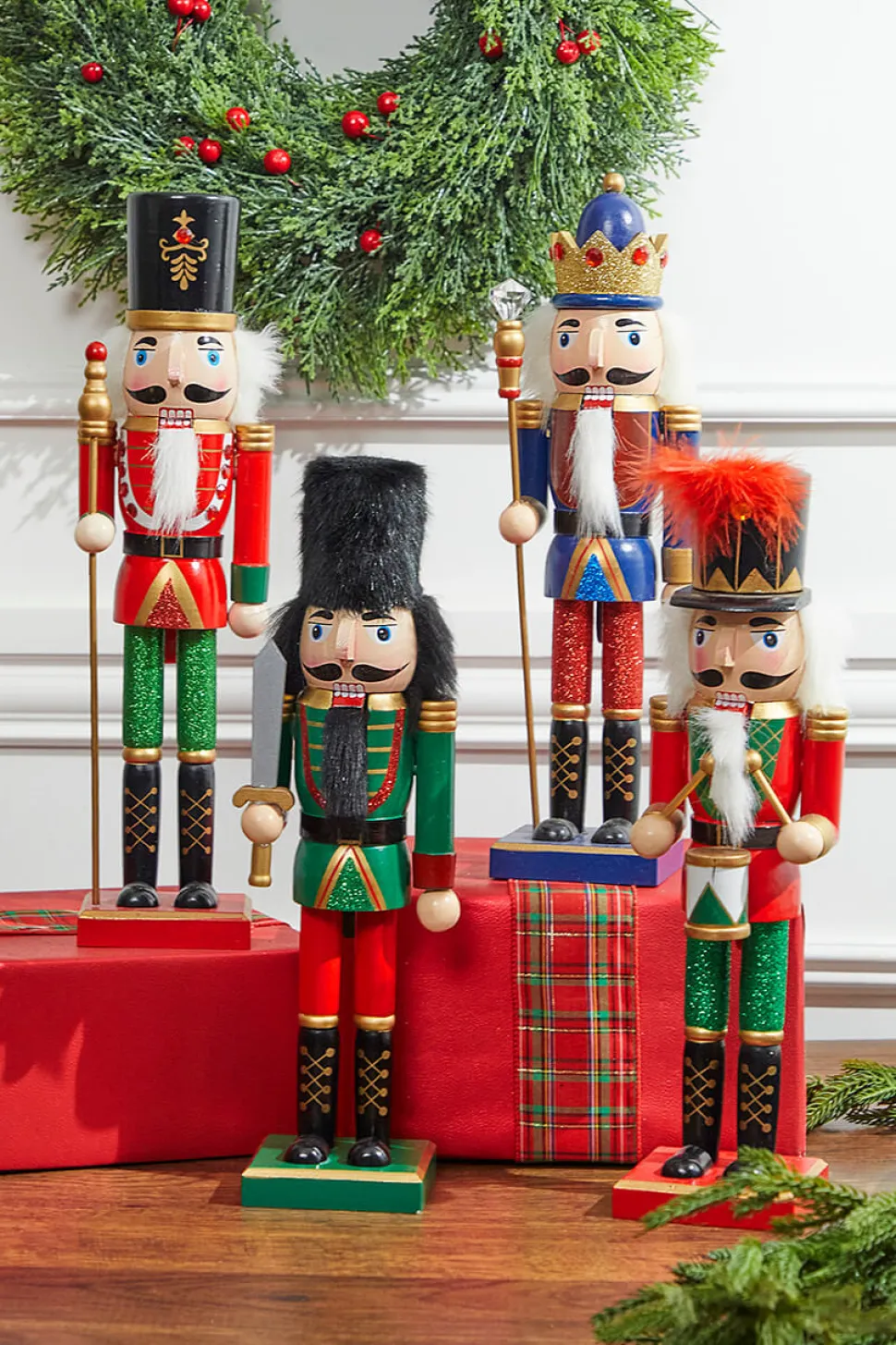 14” Multi-Colored Glitter Nutcracker