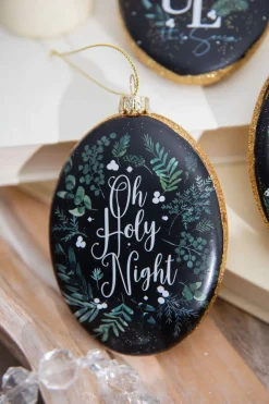 5” Nativity Scene Glass Disc Ornament