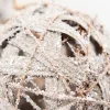 6" Natural Frost Vine Ball Ornament