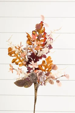 28" Natural Leaf Berry Cone Spray