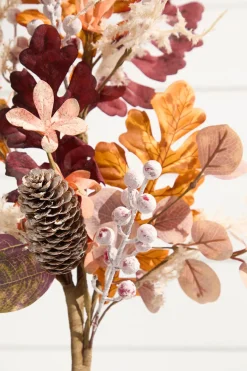 28" Natural Leaf Berry Cone Spray