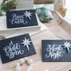 4.5" Navy Holy Night Plaque Ornament